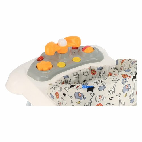 Baby Mix Walker pentru copii cu volan și roți dinsilicon, gri, 50 x 44 x 50 cm