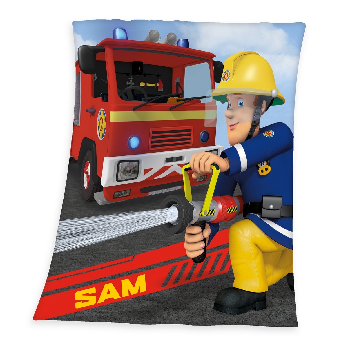 Pătură de copii Pompierul Sam, 130 x 160 cm e4home.ro