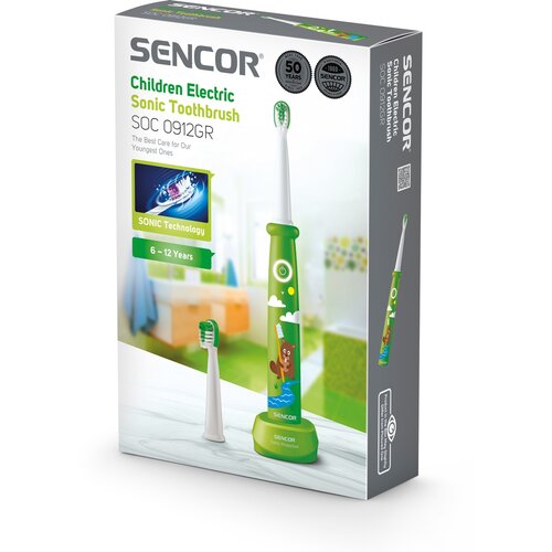 Sencor SOC 0912GR szczoteczka do zębów dla dzieci, zielony