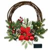 Різдвяний плетений вінок Florencia, 30 см, 10 світлодіодів