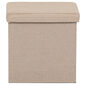 Hocker mit Stauraum, Cremefarben, 38 x 38 x 38 cm