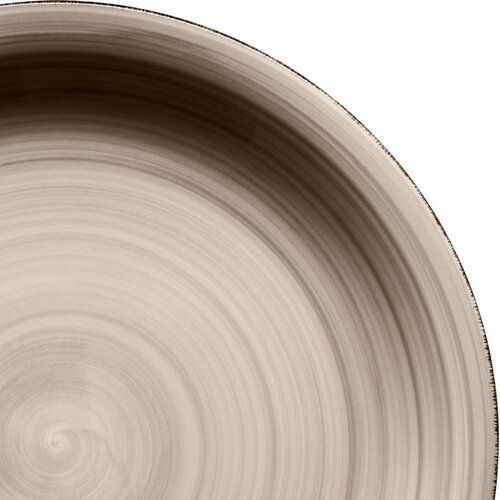 Mäser Set mit 6 flachen Tellern Bel Tempo 27 cm, Taupe