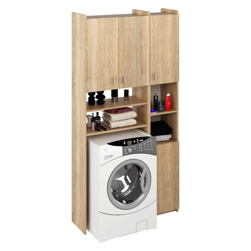 MIRALI szekrény mosógép fölé, sonoma tölgy