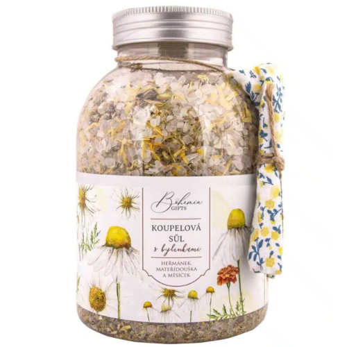 Bohemia Gifts Sare de baie - Mușețel, Calendula și Motherwort, 1200 g
