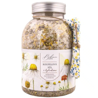 Bohemia Gifts Sare de baie - Mușețel, Calendula șiMotherwort, 1200 g