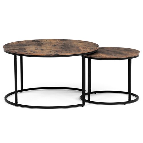 Zestaw stolików konferencyjnych, stare drewno, 2 szt.