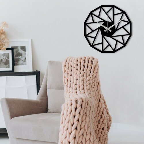 Zegar ścienny Triangle S007 Black, 48 x 48 cm