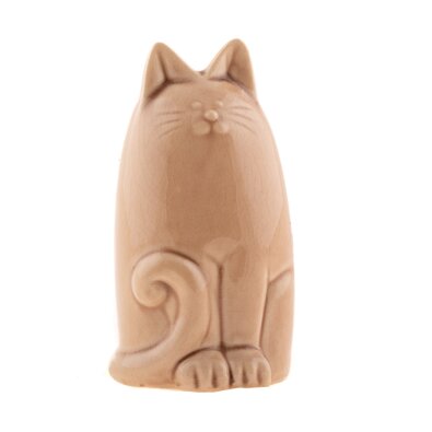 Skarbonka ceramiczna kotek 14,5 cm, brązowy