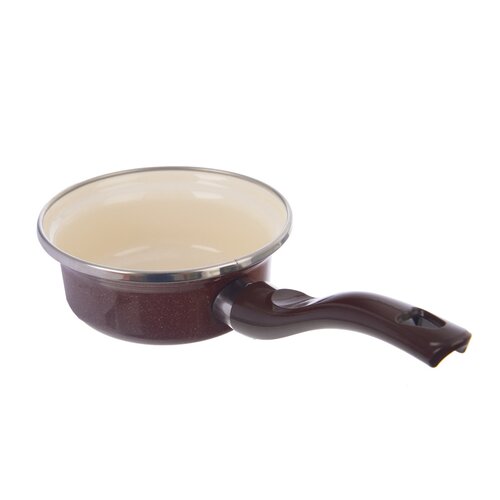 Orion Cratiță emailată cu margine Brown, diametru12 cm
