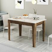 Esstisch Kiev White and Walnut