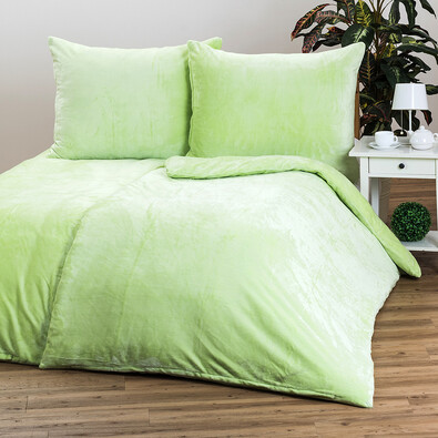 Obliečky Mikroplyš zelená, 140 x 200 cm, 70 x 90 cm