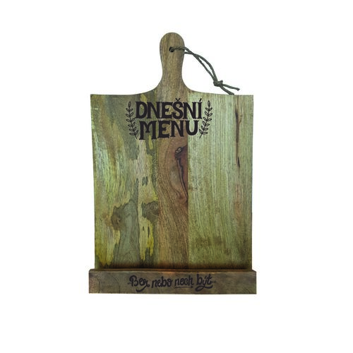Bohemia Gifts Drewniany stojak na książkę kucharską - Menu