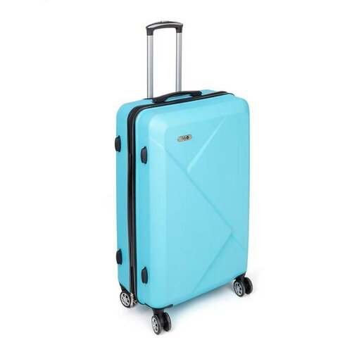 Fotografie Pretty UP Cestovní skořepinový kufr ABS25 velký, 68 x 47 x 29 cm, světle modrá