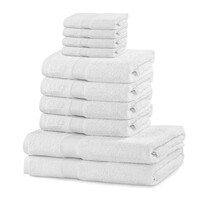 DecoKing Комплект рушників для рук та рушників для ванни Marina білий, 10 шт.