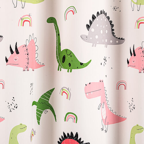 Draperie cameră copii 4Home Dino roz, 140 x 245 cm