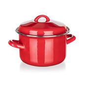 Banquet Smaltovaný hrnec s poklicí Milton red, 16 cm, 2 l