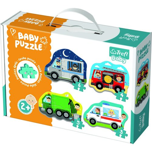 Trefl Puzzle, Baby közlekedési eszközök, 4 db
