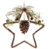 Závěsná vánoční dekorace Woody Star, 34 x 34 x 7 cm