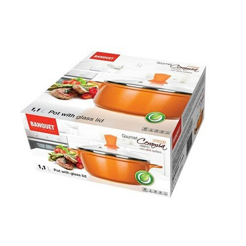 Banquet Gourmet Ceramia garnek z pokrywką 1,1 l
