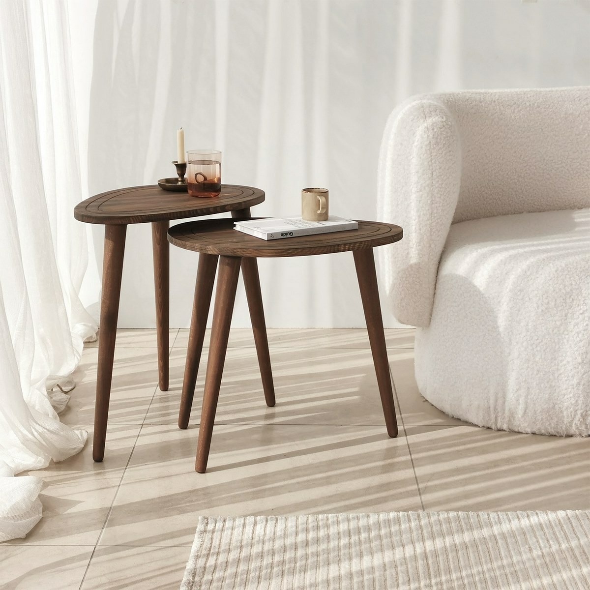 Súprava odkladacích stolíkov Sweet Walnut, 2 ks