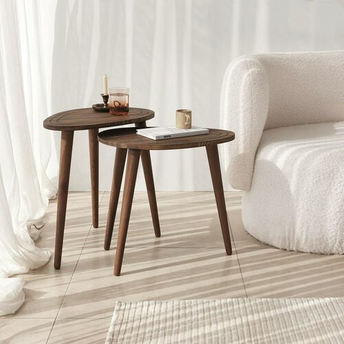 Komplet stranskih mizic Sweet Walnut, 2 kos