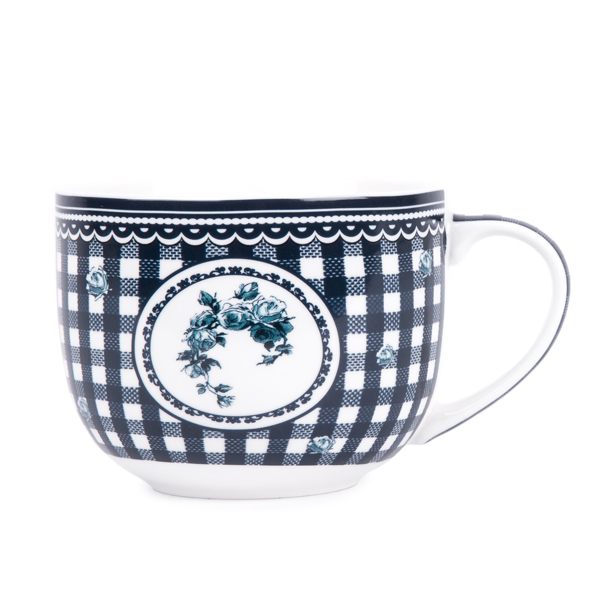 Hrnček Country kocka 500 ml, modrá