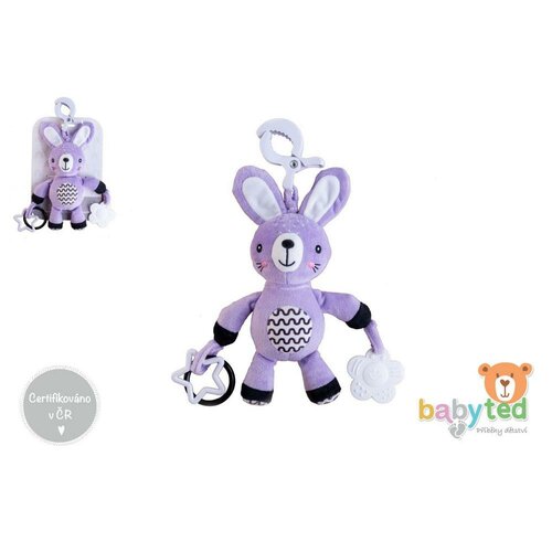 Hrkálka babyted Zajačik plyš 30 cm záves na postieľku / kočík