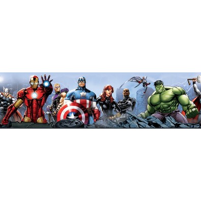 Avengers öntapadós bordűr tapéta, 500 x 14 cm