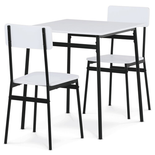 Jídelní set pro 2 osoby CORE White, černá konstrukce