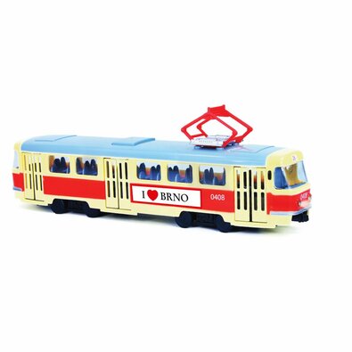 Rappa Tramwaj, który ogłasza przystanki w językuczeskim BRNO, 28 cm