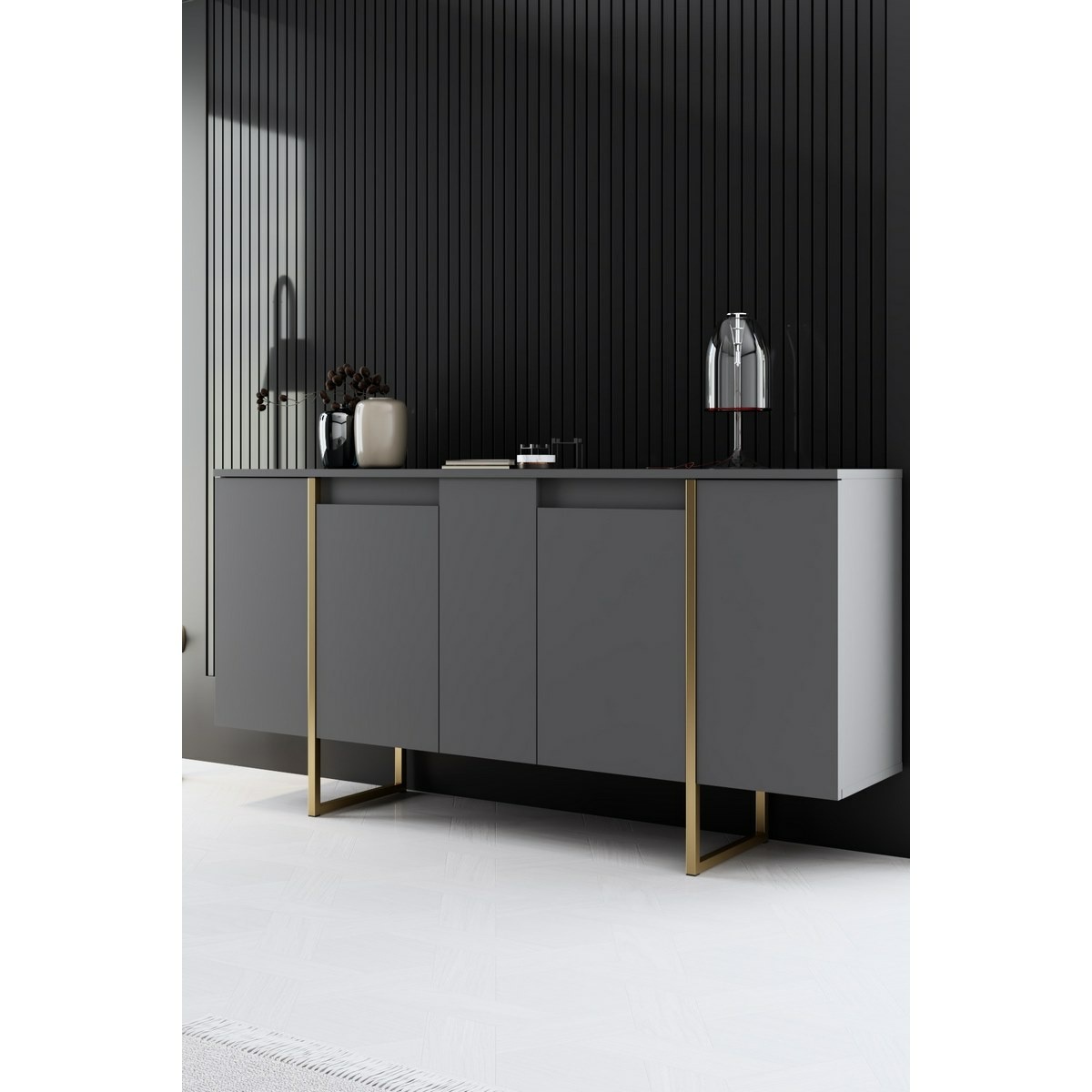 Skrinka Luxe Anthracite and Gold