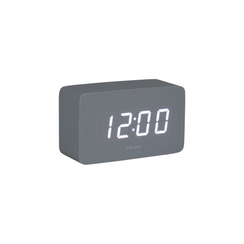 Karlsson 5983GY ceas LED de design cu alarmă gri, 10 cm
