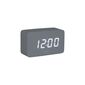 Karlsson 5983GY dizajnové LED hodiny s budíkom sivá, 10 cm