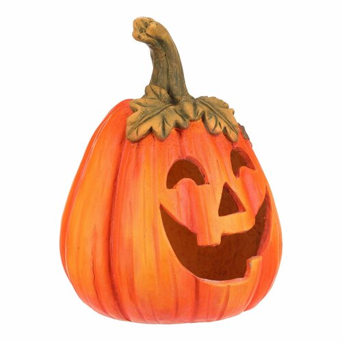 Jesenska LED dekoracija utripajoča buča z obrazom,21 x 21 x 29 cm, keramika