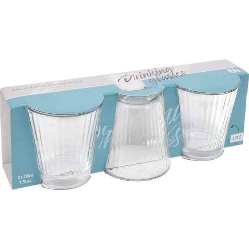 Set de pahare EH Stripes 3 buc, 230 ml