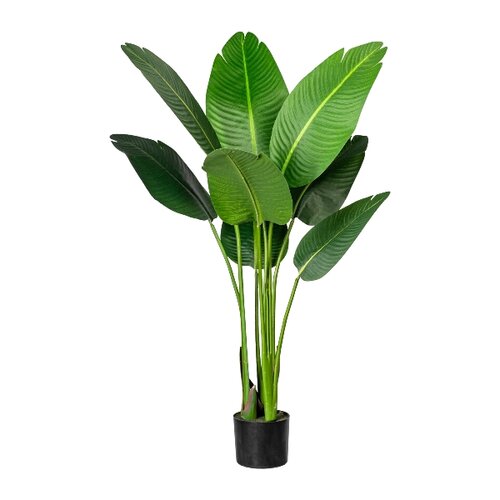 Plantă artificială Strelitzia Nicolai în ghiveci,120 cm, verde