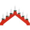 Різдвяний підсвічник Candle Bridge червоний, 7 світлодіодів