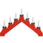 Sfeşnic de Crăciun Candle Bridge, roşu, 7 LED