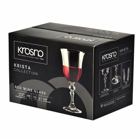 Krosno 6-delni set kozarcev za rdeče vino Krista,220 ml