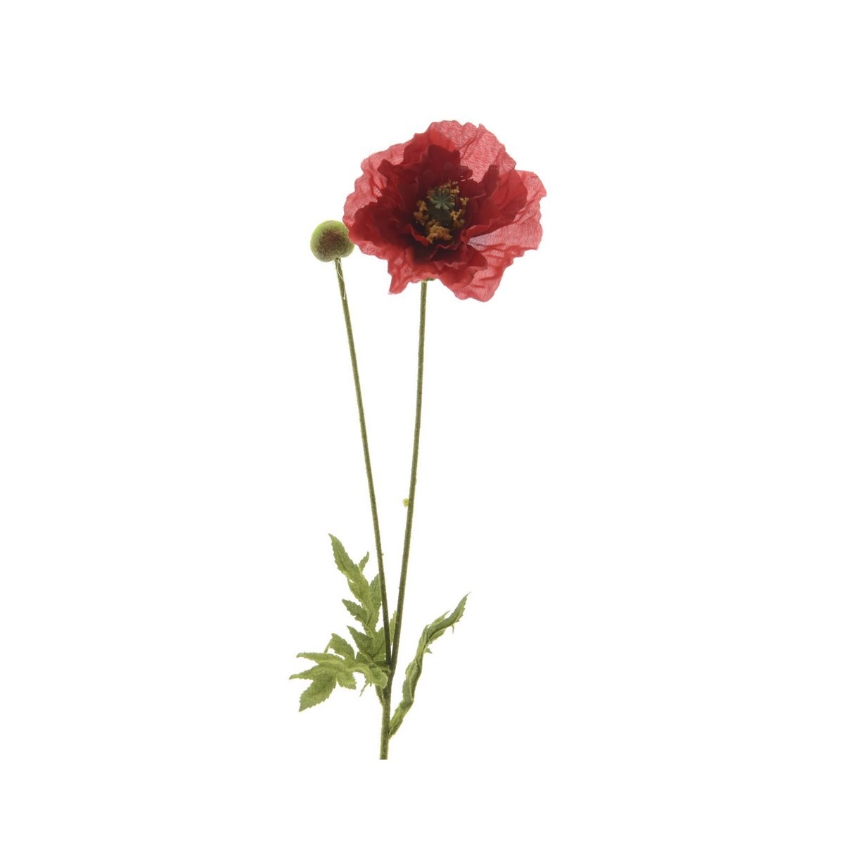 Umelý kvet maku červená, 60 cm