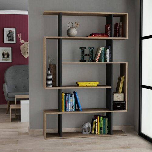 Knihovna Mito Sonoma Oak and Anthracite