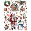 Santa Claus karácsonyi matricák, 33 x 50 cm