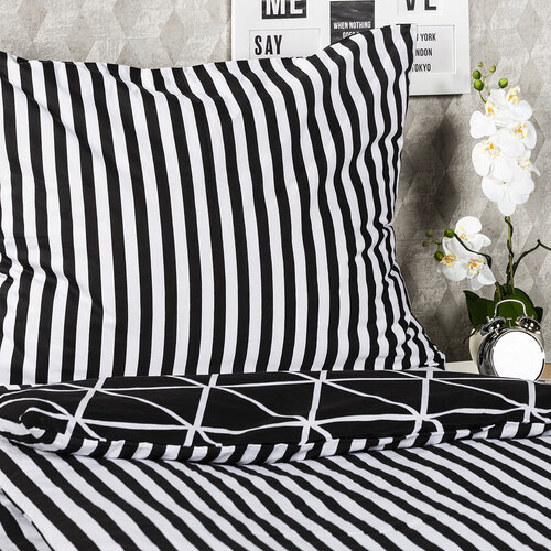 Lenjerie de pat din bumbac 4Home Galaxy, negru, 140 x 200 cm, 70 x 90 cm