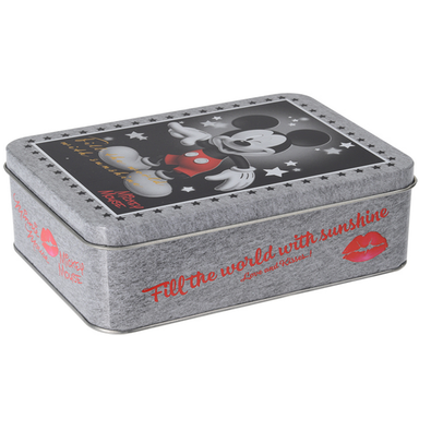 Mickey Mouse Úložný plechový box Mickey, šedá