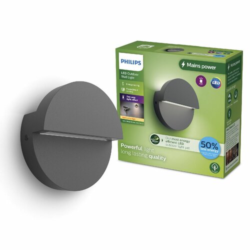 Philips Valor UltraEfficient kinkiet zewnętrzny LED antracytowy, 4,3 W, 800 lm, 2700 K