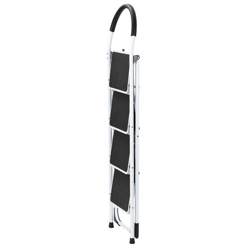 4Home Klappbare Trittleiter aus Stahl Steps, 4 Stufen