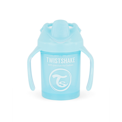 Twistshake učni lonček 230 ml, modri