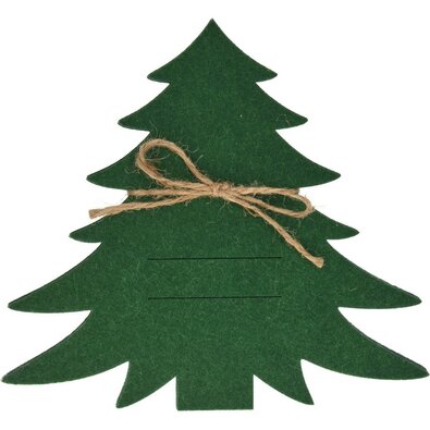 Husă pentru tacâmuri X-Mas Tree verde, set de 4bucăți