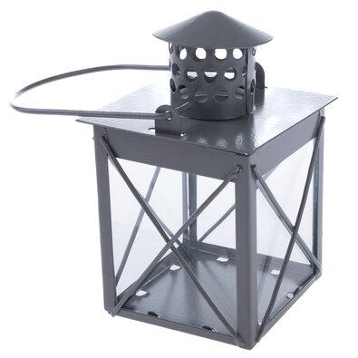 Kamilina kovinska svečnik, siva, 7 x 10,5 x 7 cm