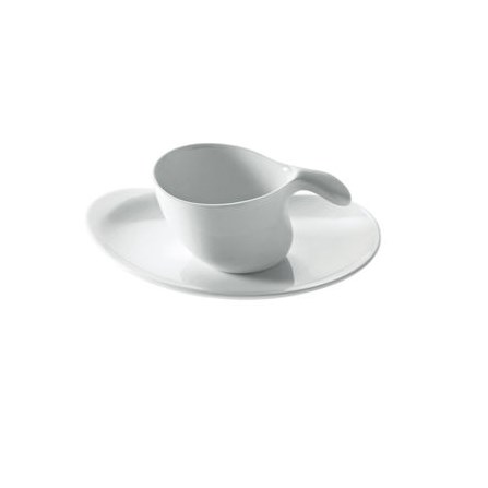 Mokka spodek BETTINA 10 x 14 cm, biały